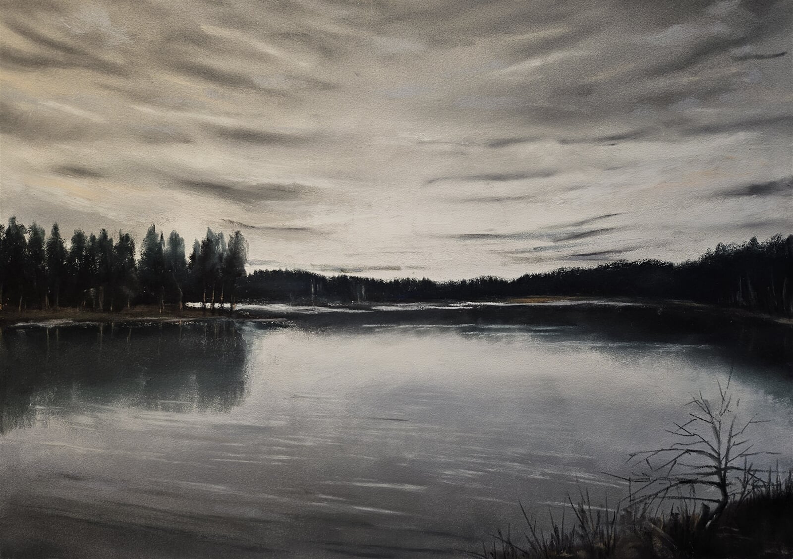 Pavel Flaška: Rybník Starý Kanclíř, 25 × 35 cm