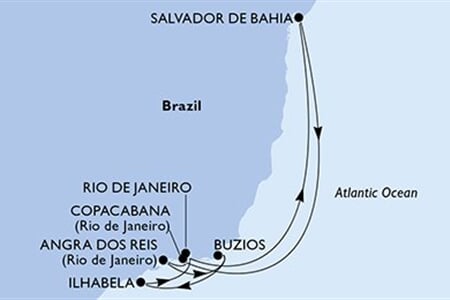 MSC ARMONIA - Brazílie (z Rio de Janeira)