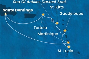 Costa Fascinosa - Dominikán.rep., Nizozemské Antily, Panenské o. (britské) (Santo Domingo)