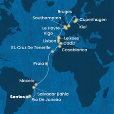 Costa Diadema - Brazílie, Španělsko, Maroko, Portugalsko, Francie, ... (Santos)