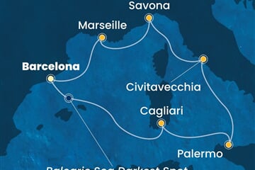 Costa Smeralda - Španělsko, Itálie, Francie (z Barcelony)