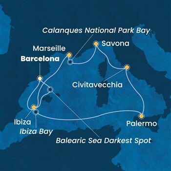 Trasa plavby CSM-BCN08A0L
