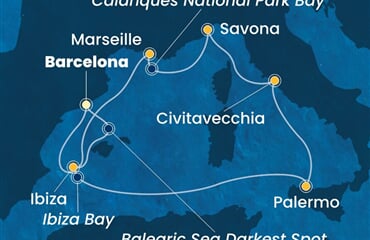 Costa Smeralda - Španělsko, Itálie, Francie (z Barcelony)