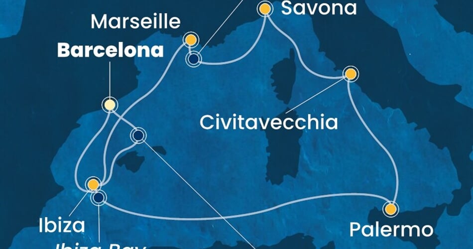 Trasa plavby CSM-BCN08A0L