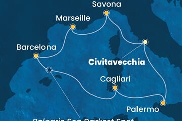 Costa Smeralda - Itálie, Francie, Španělsko (z Civitavecchie)