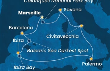 Costa Smeralda - Francie, Španělsko, Itálie (z Marseille)