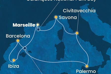 Costa Smeralda - Francie, Španělsko, Itálie (z Marseille)