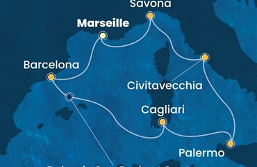 Costa Smeralda - Francie, Španělsko, Itálie (z Marseille)
