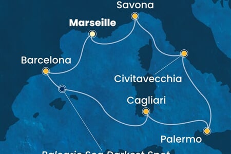 Costa Smeralda - Francie, Španělsko, Itálie (z Marseille)