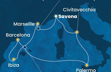 Costa Smeralda - Itálie, Francie, Španělsko (ze Savony)