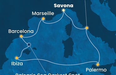 Costa Smeralda - Itálie, Francie, Španělsko (ze Savony)