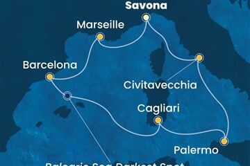 Costa Smeralda - Itálie, Francie, Španělsko (ze Savony)