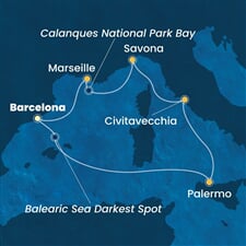 Costa Smeralda - Španělsko, Itálie, Francie (z Barcelony)