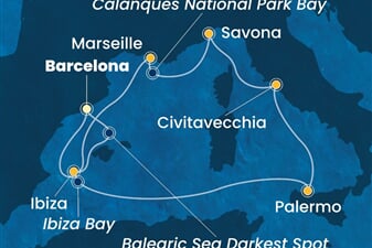 Costa Smeralda - Španělsko, Itálie, Francie (z Barcelony)