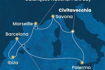 Costa Smeralda - Itálie, Francie, Španělsko (z Civitavecchie)