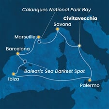 Costa Smeralda - Itálie, Francie, Španělsko (z Civitavecchie)
