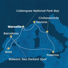 Costa Smeralda - Francie, Španělsko, Itálie (z Marseille)