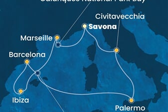 Costa Smeralda - Itálie, Francie, Španělsko (ze Savony)