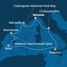 Costa Smeralda - Itálie, Francie, Španělsko (ze Savony)