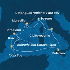 Costa Smeralda - Itálie, Francie, Španělsko (ze Savony)