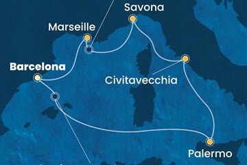 Costa Smeralda - Španělsko, Itálie, Francie (z Barcelony)