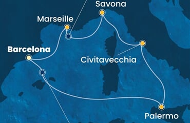 Costa Smeralda - Španělsko, Itálie, Francie (z Barcelony)