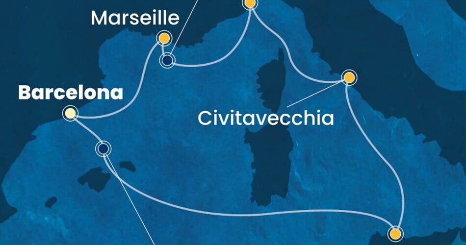 Trasa plavby CSM-BCN06A1Q