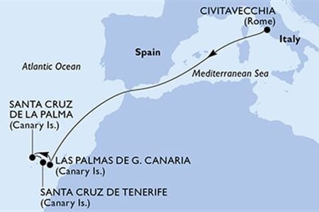 MSC FANTASIA - Olaszország, Spanyolország (a Civitavecchia-ből)