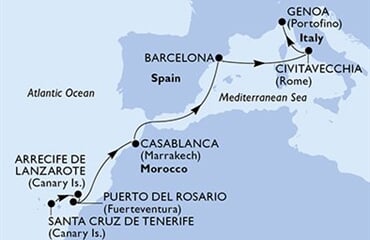 MSC Musica - Španělsko, Maroko, Itálie (Santa Cruz de Tenerife)