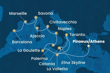 Costa Fascinosa - Řecko, Malta, Itálie, Tunisko, Francie, ... (z Pirea)