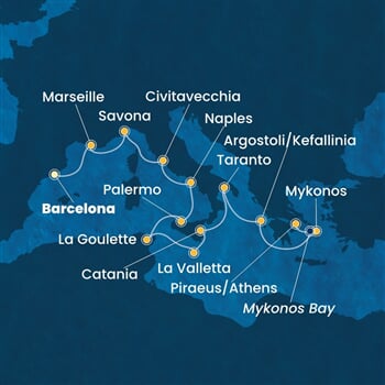 Trasa plavby CFS-BCN12A0T