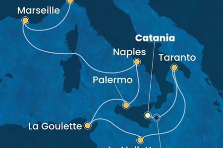 Costa Fascinosa - Itálie, Malta, Tunisko, Francie (Catania)