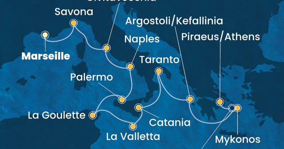 Trasa plavby CFS-MRS11A0L