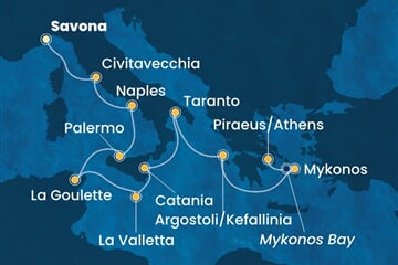 Costa Fascinosa - Itálie, Tunisko, Malta, Řecko (ze Savony)