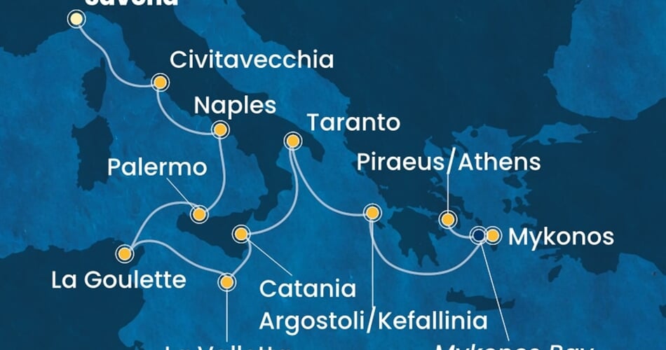 Trasa plavby CFS-SVN10A1V