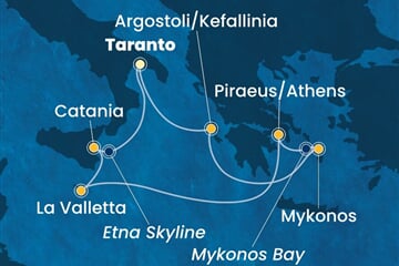 Costa Fascinosa - Řecko, Malta, Itálie (Taranto)