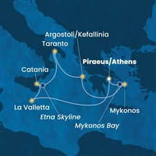 Costa Fascinosa - Řecko, Malta, Itálie (z Pirea)