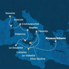 Costa Fascinosa - Řecko, Malta, Itálie, Tunisko, Francie (z Pirea)