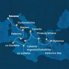 Costa Fascinosa - Itálie, Tunisko, Malta, Řecko (ze Savony)