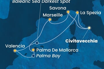 Costa Pacifica - Itálie, Francie, Španělsko (z Civitavecchie)