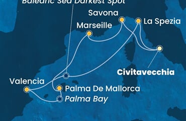 Costa Pacifica - Itálie, Francie, Španělsko (z Civitavecchie)