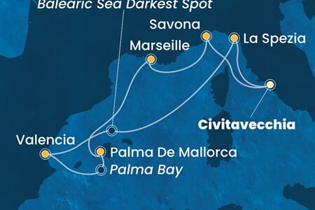 Costa Pacifica - Itálie, Francie, Španělsko