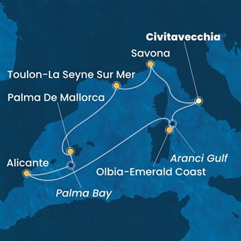Trasa plavby CPA-CIV07A7W