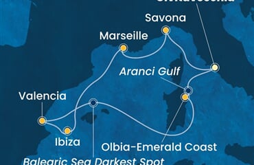 Costa Pacifica - Itálie, Francie, Španělsko (z Civitavecchie)