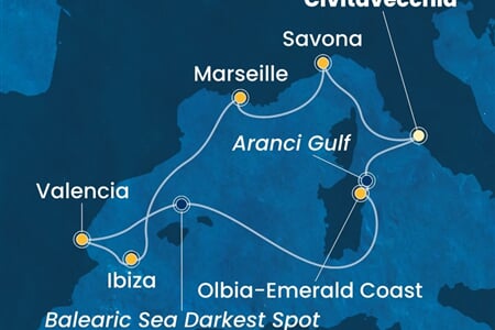 Costa Pacifica - Itálie, Francie, Španělsko (z Civitavecchie)