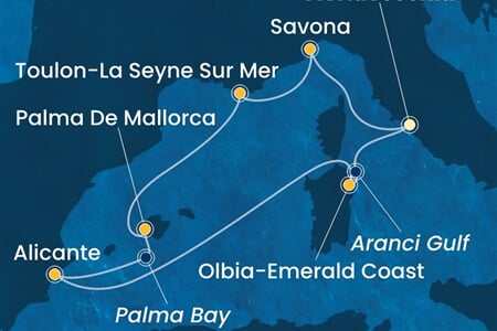 Costa Pacifica - Itálie, Francie, Španělsko (z Civitavecchie)