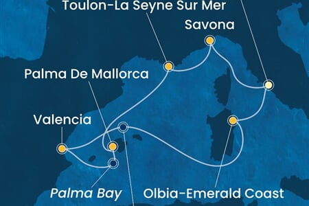 Costa Pacifica - Itálie, Francie, Španělsko (z Civitavecchie)