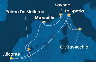 Costa Pacifica - Francie, Španělsko, Itálie (z Marseille)
