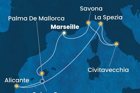 Costa Pacifica - Francie, Španělsko, Itálie (z Marseille)