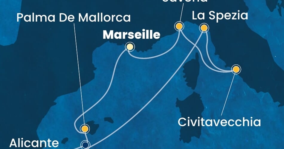 Trasa plavby CPA-MRS07A7R